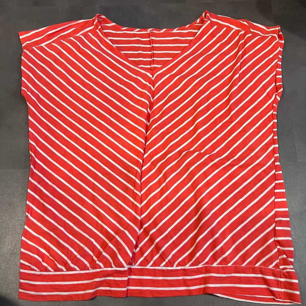 Old Navy Red and White Top